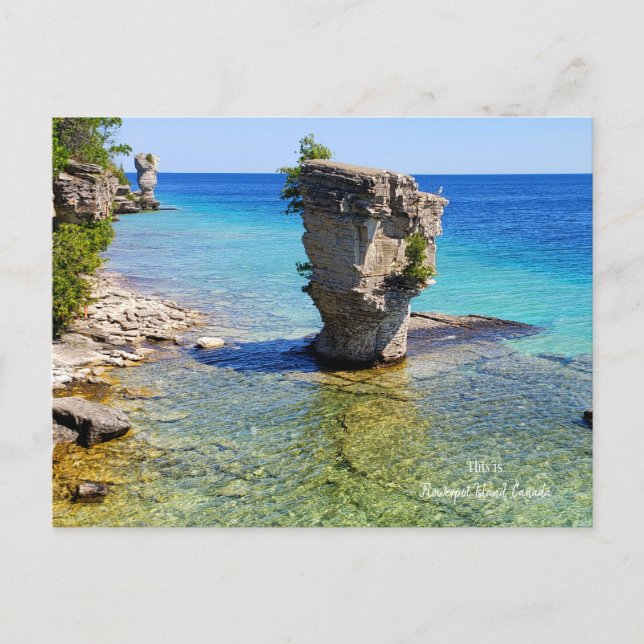 This is Flowerpot Island, Canada Postcard (Front)
