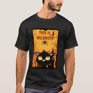 This Is Halloween Cat Spider Pumpkin Bats Witches  T-Shirt