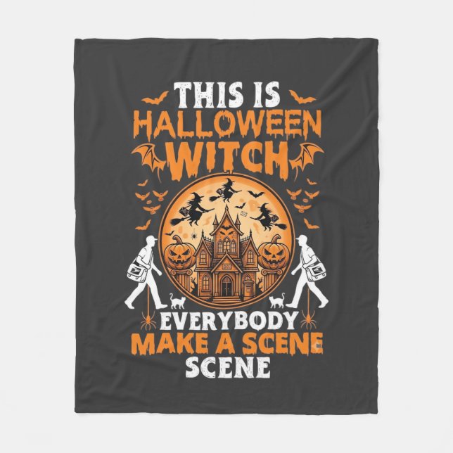 This is Halloween Fleece Blanket (Front)