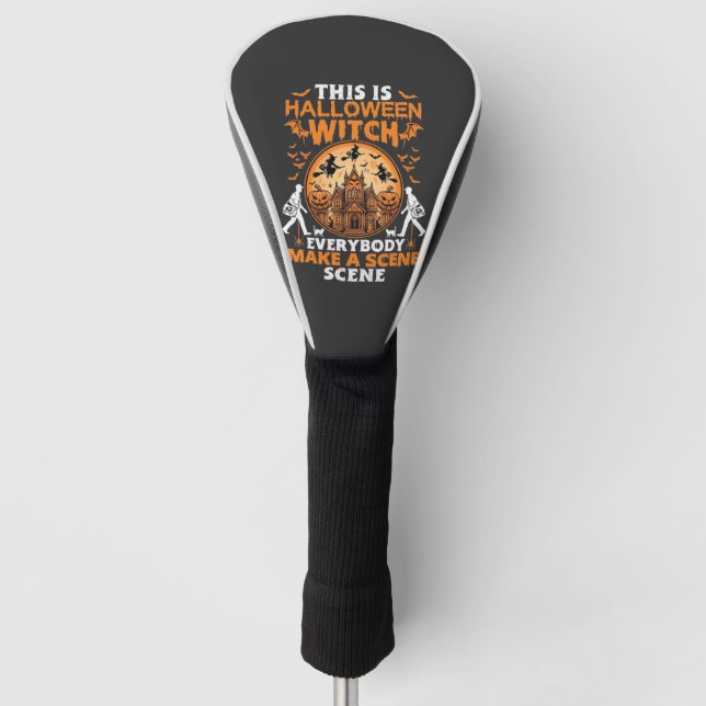 This is Halloween Golf Head Cover (Front)
