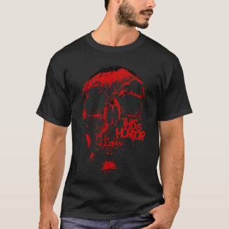 This Is Horror Classic Red On White Skull T-Shirt