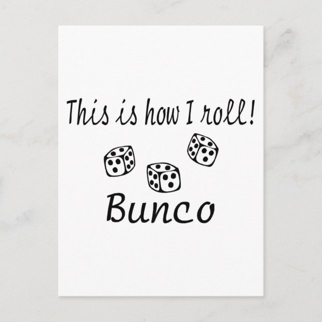 This Is How I Roll Bunco Postcard (Front)