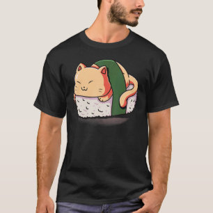 This Is How I Roll Cat Sushi Rolls Raw Fish Foodie T-Shirt