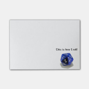 This Is How I Roll (d20) Post-Its Post-it Notes