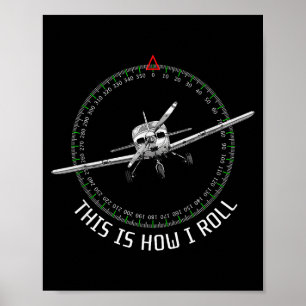 This Is How I Roll Funny Lot Aviation Airplane Poster