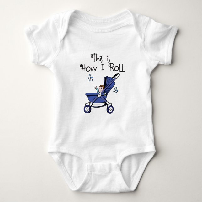 This is How I Roll-Infant-Boy T-Shirt Baby Bodysuit (Front)