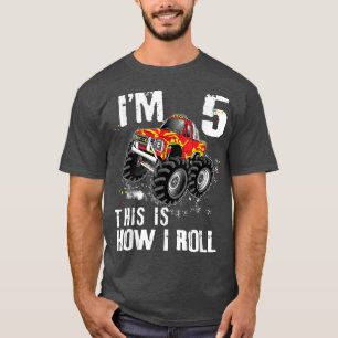 This Is How I Roll Monster Truck 5 Yrs 5th Birthda T-Shirt