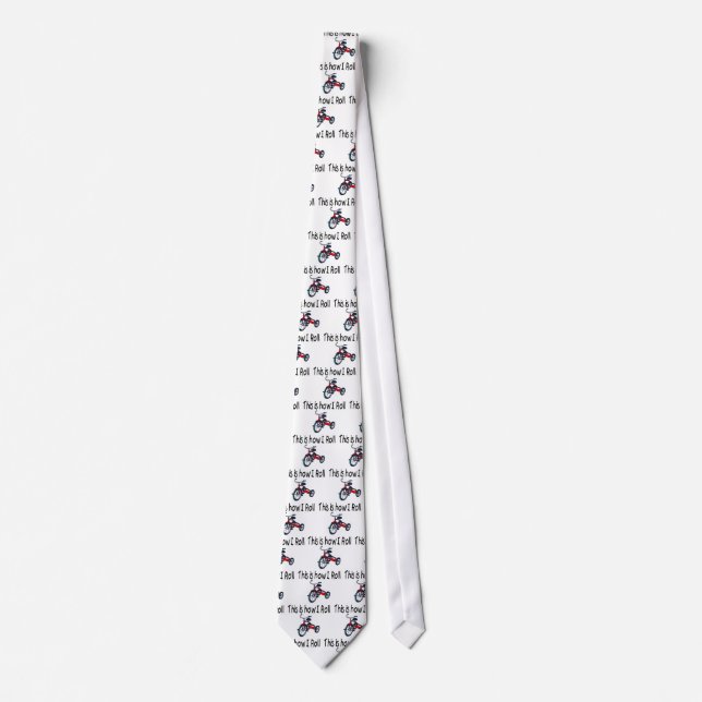 This Is How I Roll (Red Tricycle) Tie (Front)