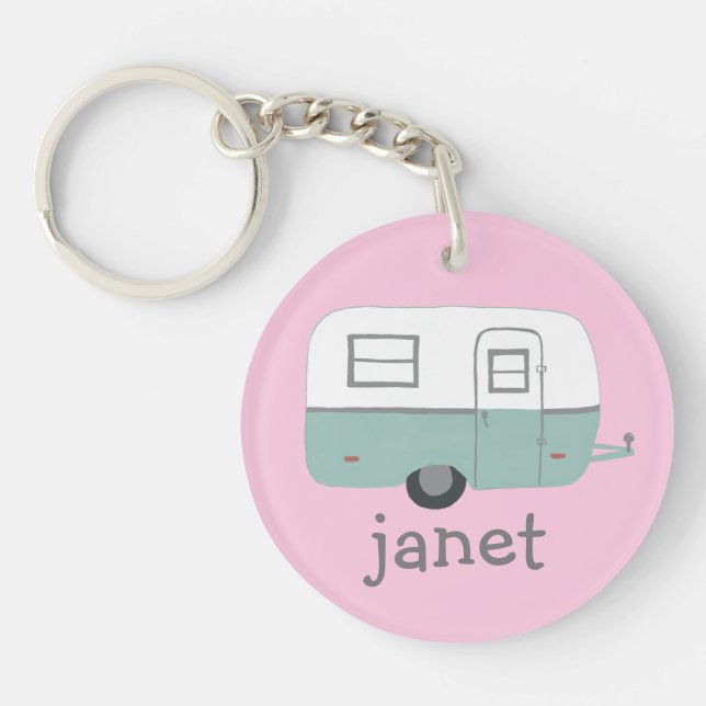 THIS IS HOW I ROLL RV Trailer Camping CUSTOM Key Ring (Front)
