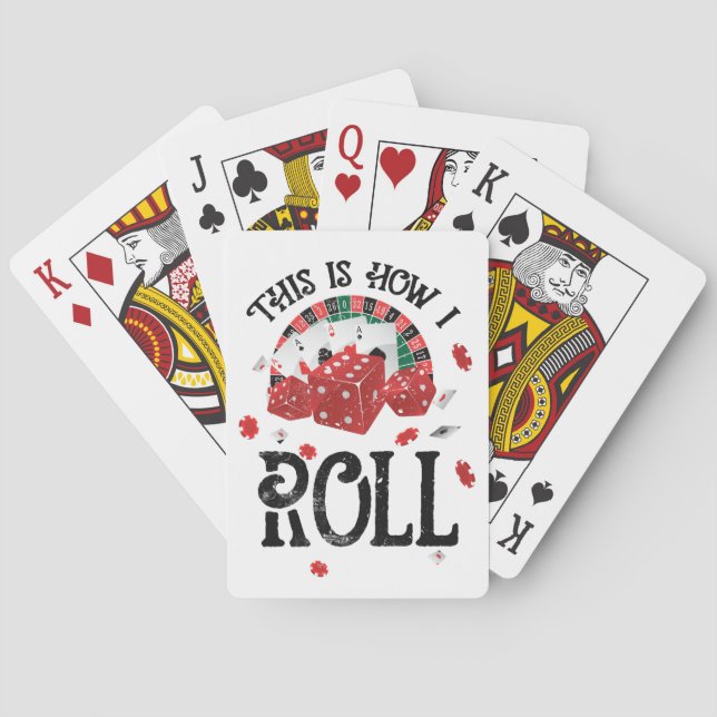 This is how I roll Shirt black Playing Cards (Back)