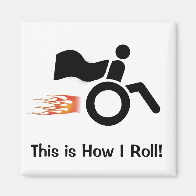 This is How I Roll Speeding w/ Cape & Fire Magnet (Front)