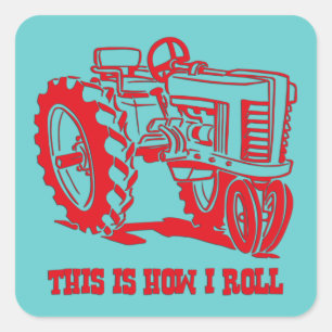 This Is How I Roll Tractor RED Sticker