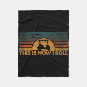 This Is How I Roll Vintage Golf Cart Fleece Blanket