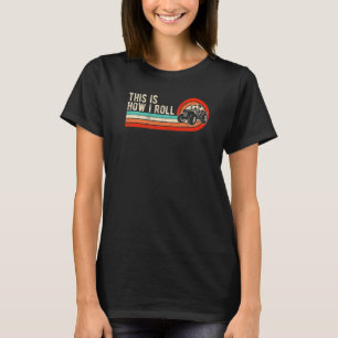 This is How I Roll Vintage Tractor Retro Sunset Fa T-Shirt