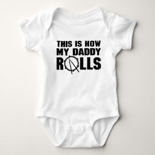 This Is How My Daddy Rolls Drummer Baby Bodysuit
