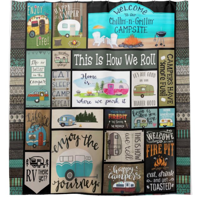 This Is How We Roll Shower Curtain (Front)