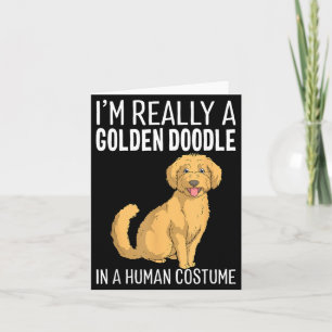 This Is Human Costume A Goldendoodle Dog Halloween Card