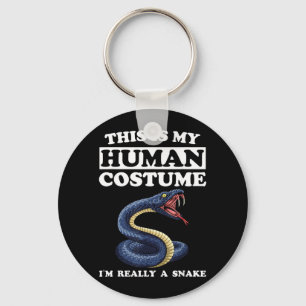 This Is Human Costume A Snake Funny Halloween Key Ring