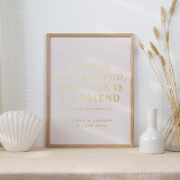 This is Is Beloved Christian Wedding Blush & Gold