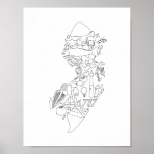 THIS is Jersey hand drawn Poster