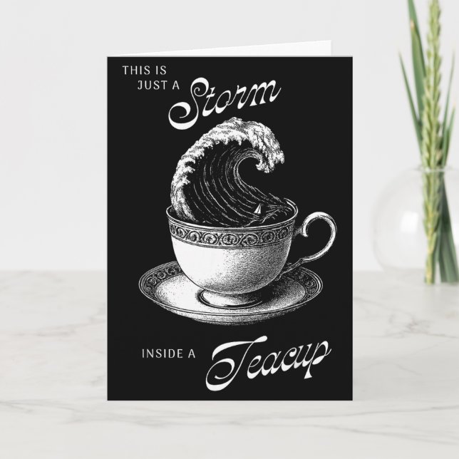 This Is Just A Inside A Teacup Funny Tea Lover Vin Card (Front)