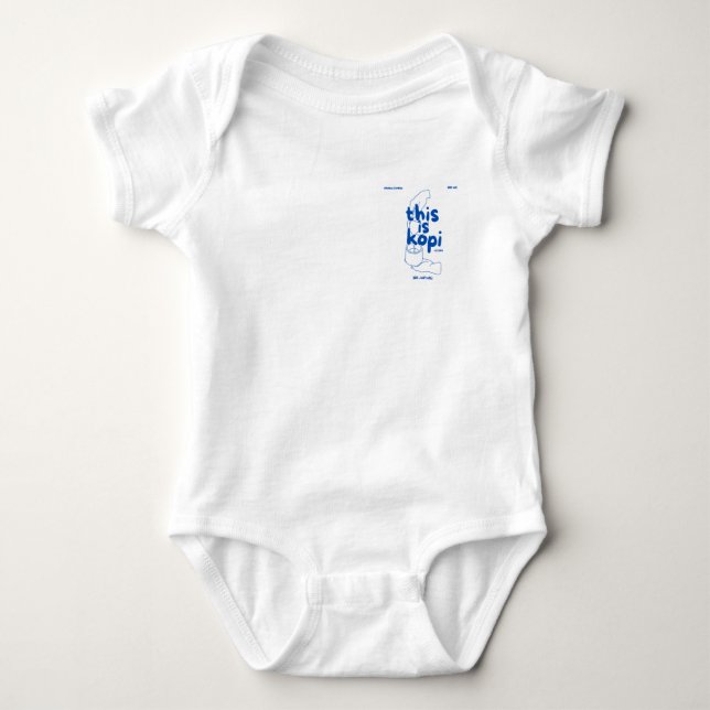 This is kopi baby bodysuit (Front)