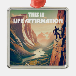 This Is Life Affirmation Rock Climbing Metal Tree Decoration