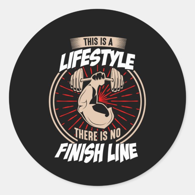 This is lifestyle,there is no finish line classic round sticker (Front)