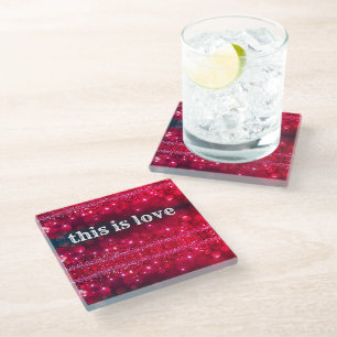 This is Love Cherry Sparkle Drink Coaster