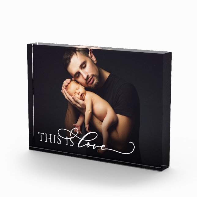This Is Love Elegant Handwritten Script Photo Block (Right)
