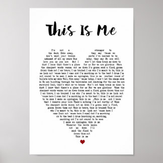This Is Me Heart Song Lyric Wall Art Print