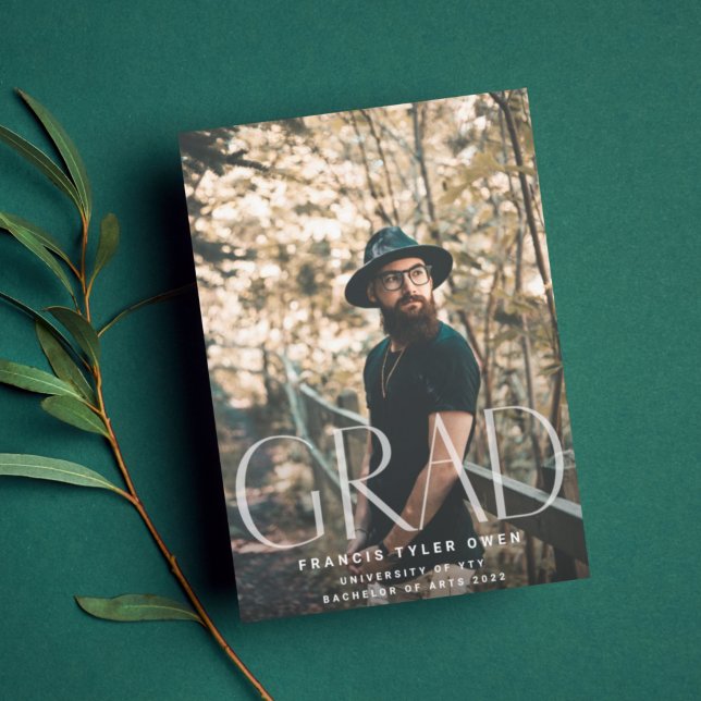 This Is Me | Modern GRAD Fade Text | Photo Announc Announcement (Creator Uploaded)