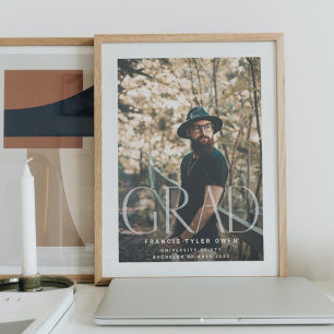 This Is Me   Modern GRAD Fade Text   Photo School Poster