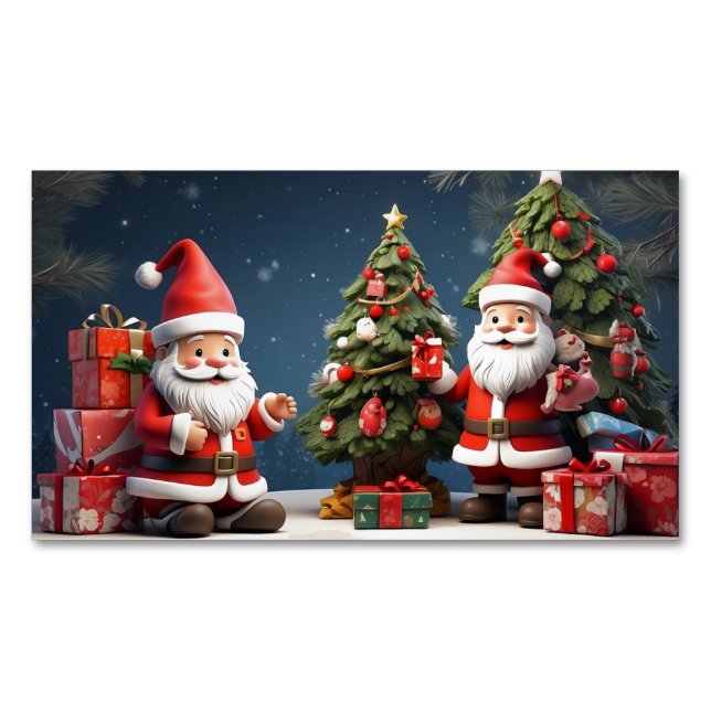 this is Merry Christmas design and happy holiday  Magnetic Business Card (Front)