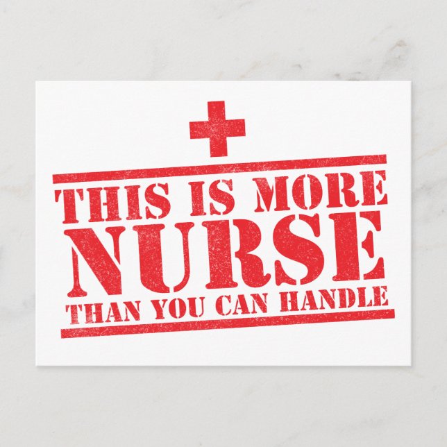this is more nurse than you can handle postcard (Front)