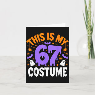 This Is My 67 Costume Funny Halloween Retro Style  Card