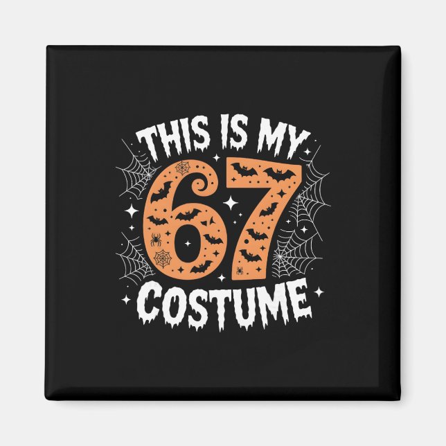 This Is My 67 Costume Lazy Brainrot Meme 67 Funny  Magnet (Front)