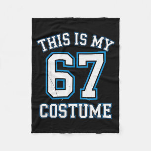 This Is My 67 Costume Lazy Brainrot Meme Boys Kids Fleece Blanket