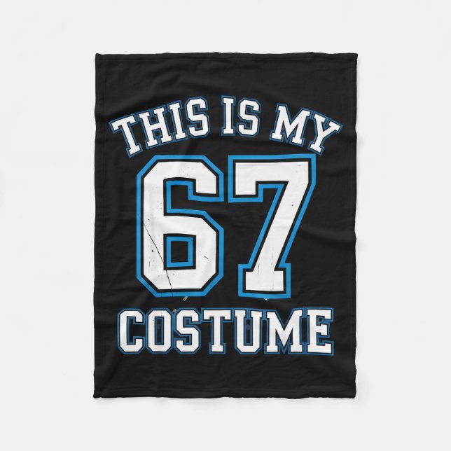 This Is My 67 Costume Lazy Brainrot Meme Boys Kids Fleece Blanket (Front)