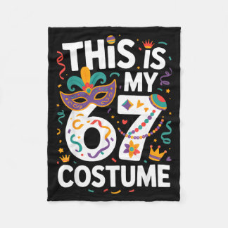 This Is My 67 Costume Purim Mardi Gras Carnival Ma Fleece Blanket