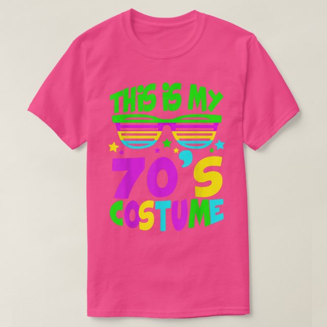 This Is My 70s Costume 80's 90's Party Happy Hallo T-Shirt (Design Front)
