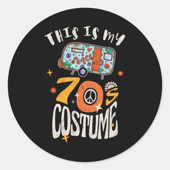 This is my 70s Costume Classic Round Sticker (Front)