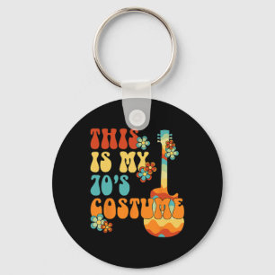 This Is My 70s Costume Fun Groovy Peace Halloween Key Ring
