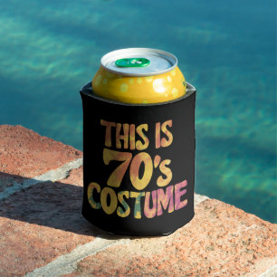 This Is My 70's Costume Groovy Tie Dye Halloween Can Cooler