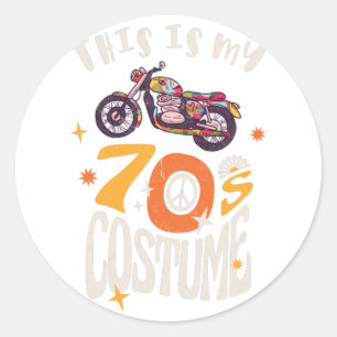 This is my 70s Costume Grunge effect Classic Round Sticker