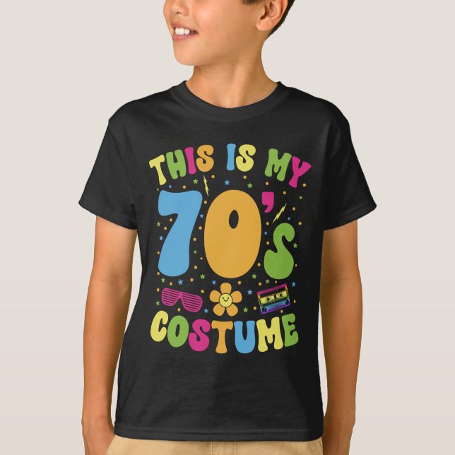 This Is My 70s Costume Retro 70s Party Gift T-Shirt (Front)
