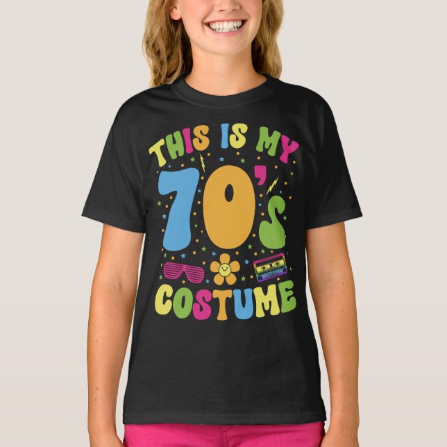 This Is My 70s Costume Retro 70s Party Gift T-Shirt (Front)