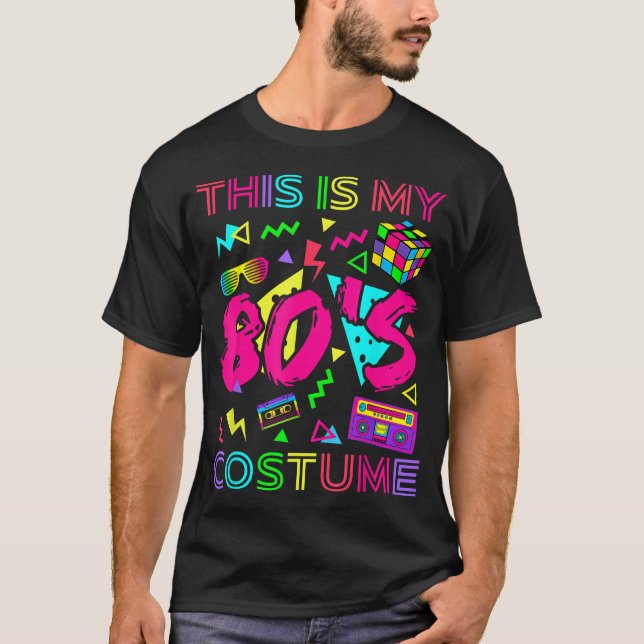 This Is My 80S Costume 1980S Party 80'S Outfit Men T-Shirt (Front)