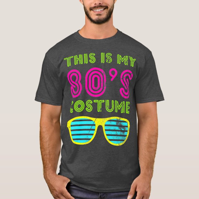 This Is My 80s Costume Neon  80s 90s Party T-Shirt (Front)