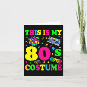This Is My 80s Costume Outfit Gifts Eighties Retro Card